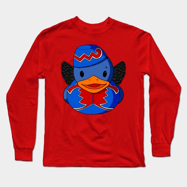 Flying Monkey Rubber Duck Long Sleeve T-Shirt by Alisha Ober Designs